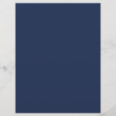 Eenvoudige Navy Blauwe Monogram Elegante Trouwtijd (Achterkant)
