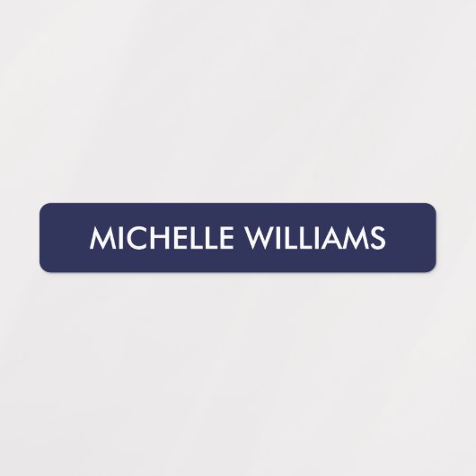 Eenvoudige Navy BLAUWE Schaal Kinder Naam Labels (Design 1)