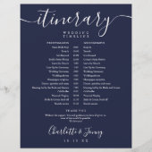 Eenvoudige Navy Blauwe Script Schema Huwelijks Iti (Voorkant)