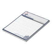 Eenvoudige Navy blauwe White House Logo Bericht Ge Notitieblok (Linkerzijde)