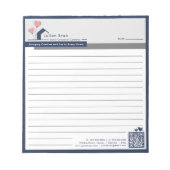 Eenvoudige Navy blauwe White House Logo Bericht Ge Notitieblok (Voorkant)