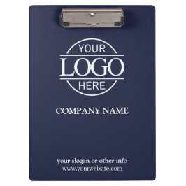 Eenvoudige Navy Blue Custom Company Business Logo Klembord