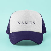 Eenvoudige Navy Blue Custom Name Elegant Trucker Trucker Pet