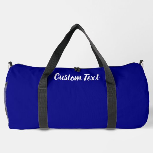Eenvoudige Navy Blue en White Script Text Sjabloon Plunjezak (Achterkant)