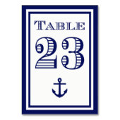 Eenvoudige Navy Blue Framed Anker Table Kaart #23 (Voorkant)