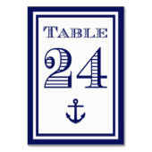 Eenvoudige Navy Blue Framed Anker Table Kaart #24 (Achterkant)