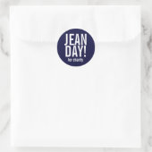Eenvoudige Navy Blue Jean Day Stickers (Tas)