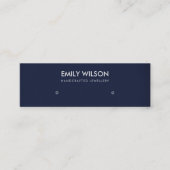 EENVOUDIGE NAVY BLUE KRAFT STUD EARRING DISPLAY LO MINI VISITEKAARTJE (Voorkant)