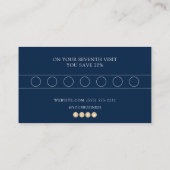 Eenvoudige Navy Blue Loyalty Kaart (Achterkant)