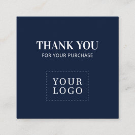 Eenvoudige Navy Blue Modern Dank u Visitekaartjes