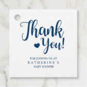 Eenvoudige Navy Buffalo Geruite Bedankt Bedankjes Labels (Voorkant)