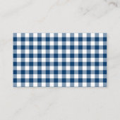Eenvoudige Navy Buffalo Plaid Baby shower Informatiekaartje (Achterkant)