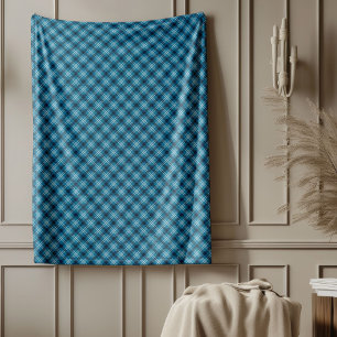 Eenvoudige Navy en Blue Plaid Deken Elk Seizoen