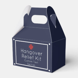 Eenvoudige Navy en White Hangover Relief Kit Bedankdoosjes