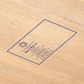 Eenvoudige Navy Star van David Photo Bar Mitswa Acryl Uitnodigingen (Laagn)