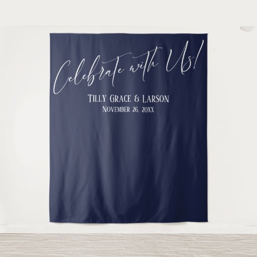 Eenvoudige Navy-viering met ons! Foto-achtergrond Wandkleed (Voorkant)