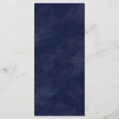 Eenvoudige Navy Waterverf & Gold Foil Bruiloft Men Menu (Achterkant)