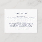 Eenvoudige Navy & White Direction Kaarten Visitekaartje (Voorkant)