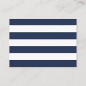 Eenvoudige Navy & White Direction Kaarten Visitekaartje (Achterkant)