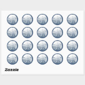Eenvoudige Navy Zand Dollar Strand bruiloft gunst Ronde Sticker (Vel)