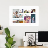 Eenvoudige negen foto Custom Art Print Gift (Thuiskantoor)