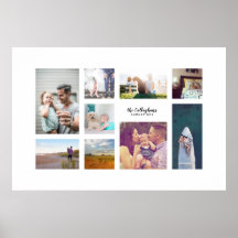 Eenvoudige negen foto Custom Art Print Gift