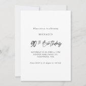 Eenvoudige negentig | Script 90ste verjaardagsfees Kaart (Voorkant)