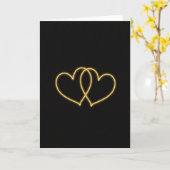 Eenvoudige Neon Harten Kaart (Gele Bloem)