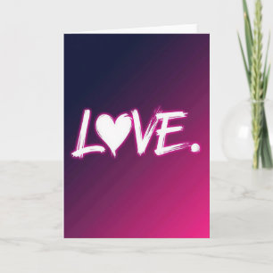 Eenvoudige Neon Liefdeskaart Kaart