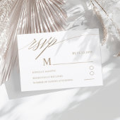 Eenvoudige Nep-Gouden Calligraphy Trouw-RSVP RSVP Kaartje