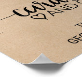 Eenvoudige Nep-Kraft Calligraphy Kaarten en Cadeau Poster (Hoek)