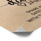 Eenvoudige nep-kraft-kalligrafie datum pot bord poster (Hoek)