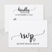 Eenvoudige nepkraft songrequest RSVP-kaart RSVP Kaartje (Voorkant / Achterkant)