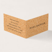 Eenvoudige Nepkurk Visitekaartje (Buitenkant)