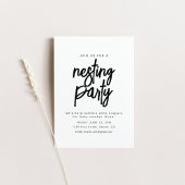 Eenvoudige Nesting Party Invitation Sjabloon Kaart