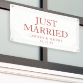 Eenvoudige net getrouwde auto banner (Buitenkant Gebouw)