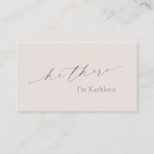 Eenvoudige Neutrale Biege Tan QR Code Elegant Mode Visitekaartje