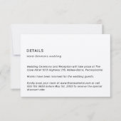 Eenvoudige Neutrale-bruiloft-uitbreidingskaart Kaart (Voorkant)