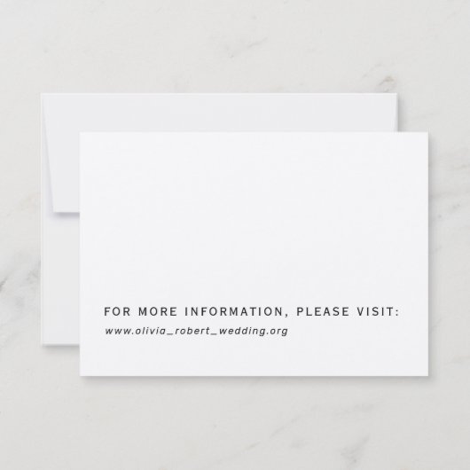 Eenvoudige Neutrale-bruiloft-uitbreidingskaart Kaart (Achterkant)