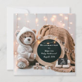 Eenvoudige neutrale digitale zwangerschapsaankondi kaart (Voorkant)