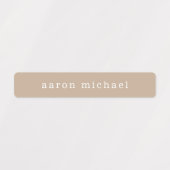 Eenvoudige neutrale Kinder naamlabels Labels (Design 2)