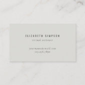Eenvoudige neutrale minimale Waterverf Visitekaartje (Achterkant)