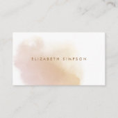 Eenvoudige neutrale minimale Waterverf Visitekaartje (Voorkant)