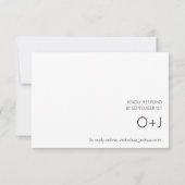 Eenvoudige neutrale RSVP-kaart met keuze uit maalt Kaart (Achterkant)