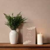 Eenvoudige Neutrale Tone Boho Geslacht Onthulling  Kaart