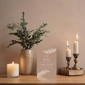 Eenvoudige Neutrale Tone Boho Geslacht Onthulling  Kaart