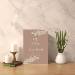 Eenvoudige Neutrale Tone Boho Geslacht Onthulling  Kaart