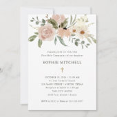 Eenvoudige neutrale Waterverf bloemen eerste gemee Kaart (Voorkant)