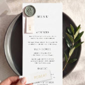 Eenvoudige Neutrale Zwarte Witte Trouwmenu Menu
