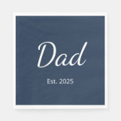 Eenvoudige New Pap Minimalist Blue Vaderdag Party Servet (Voorkant)